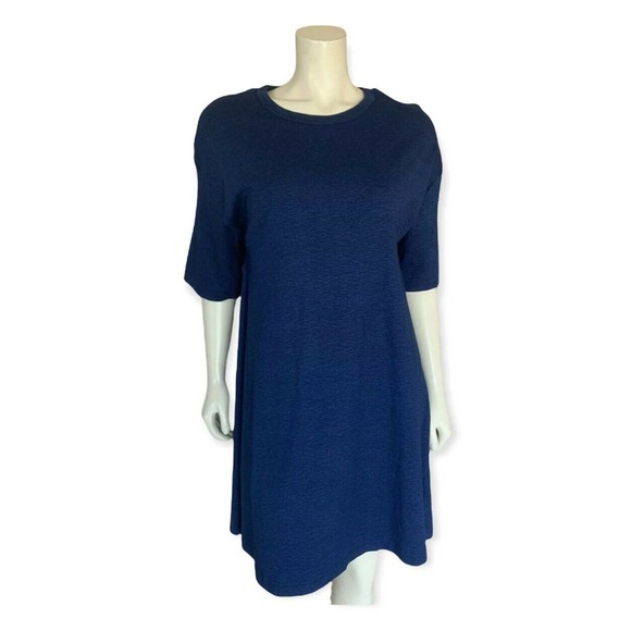 COS Dresses & Skirts - COS Blue Tunic Dress S XS Womens Short Sleeve Thick Cotton Lagenlook Oversized